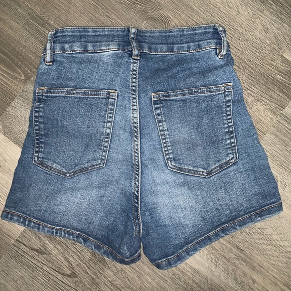 High Waisted Denim Shorts - Picture 6 of 7